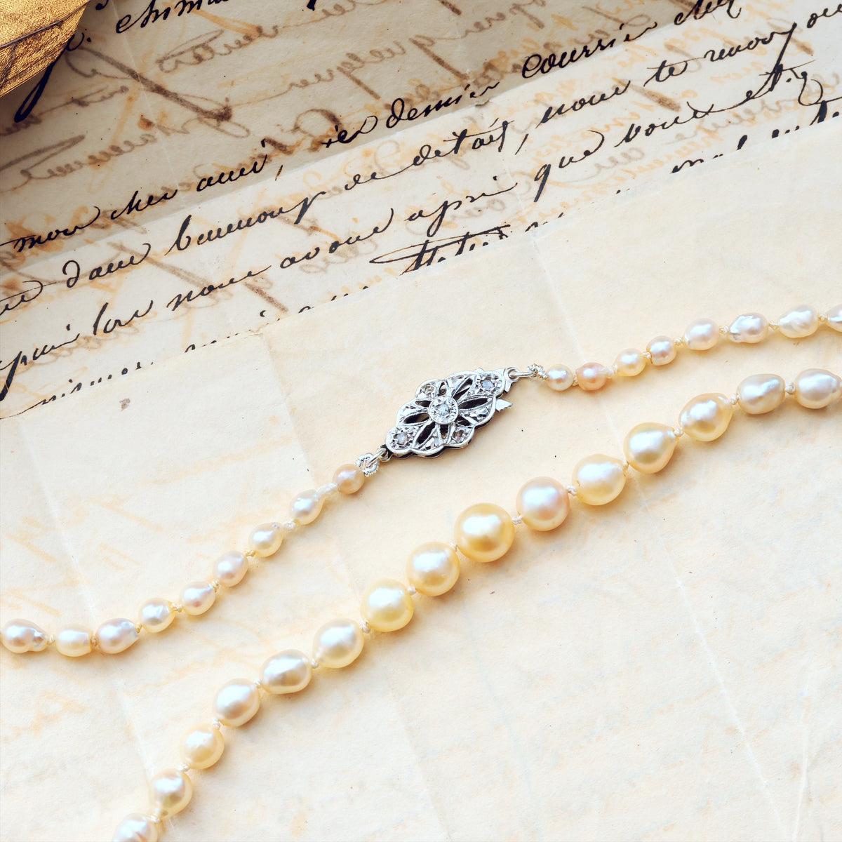 Vintage 1950's Cultured Saltwater Pearl Necklace