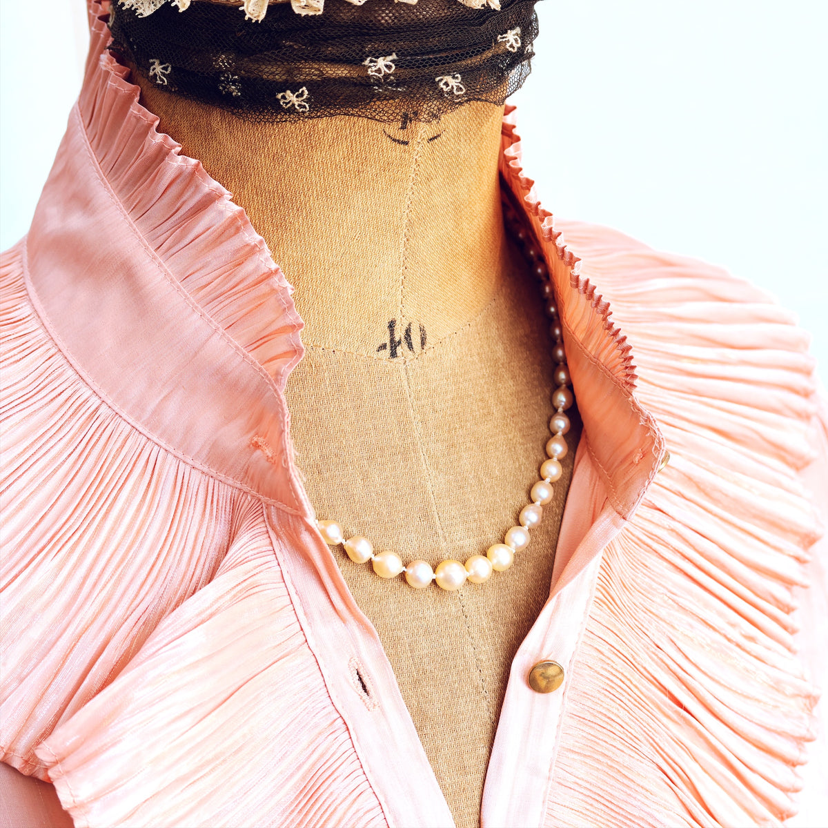 Vintage 1950's Cultured Saltwater Pearl Necklace