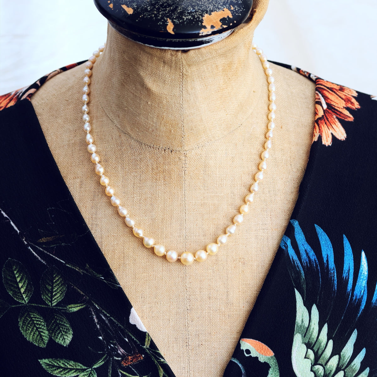 Vintage 1950's Cultured Saltwater Pearl Necklace