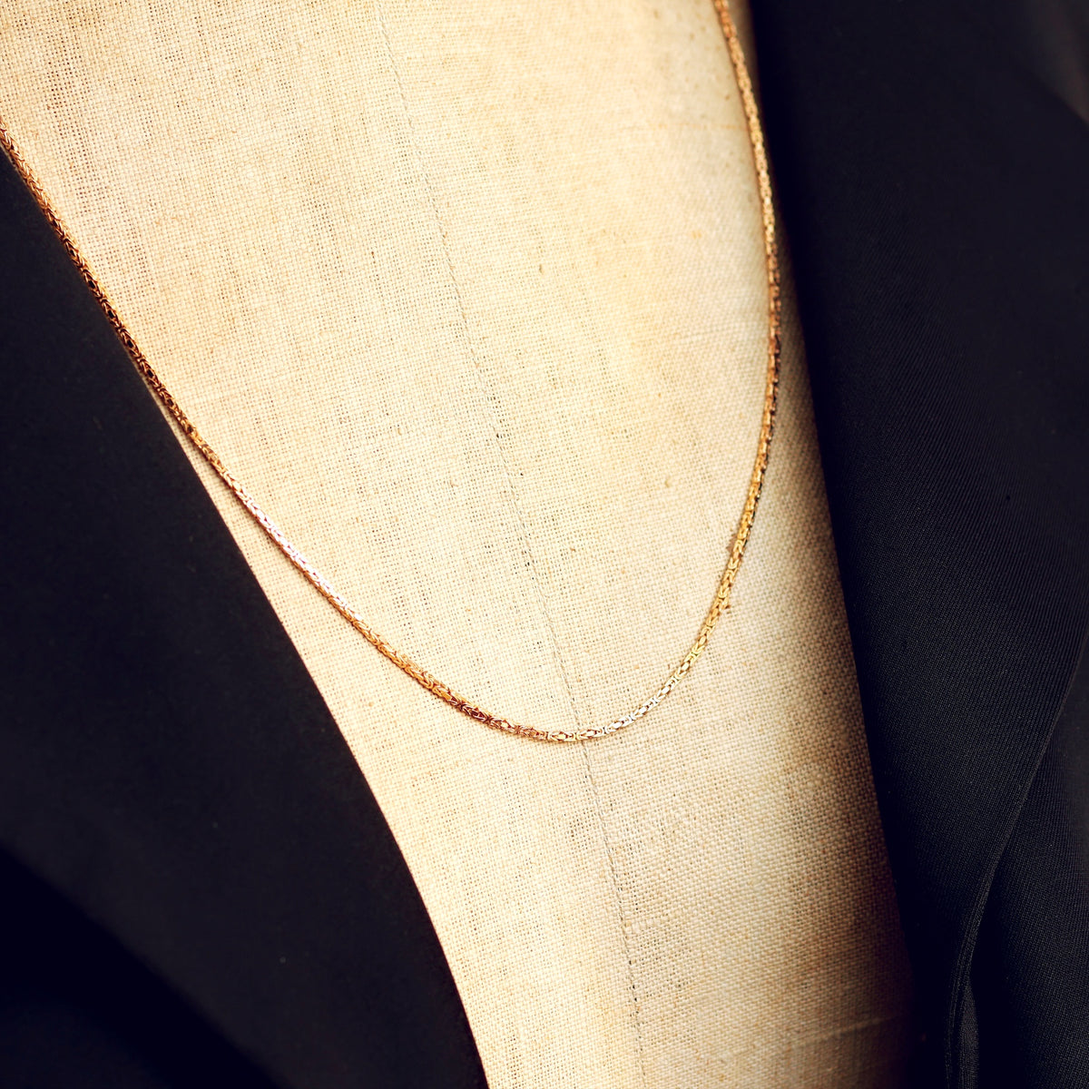 Glamorous Vintage Polished Wheat Link Chain Necklace