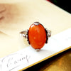 Vintage Modernist Style Baltic Amber Ring