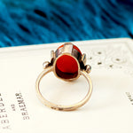 Vintage Modernist Style Baltic Amber Ring