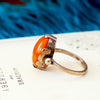 Vintage Modernist Style Baltic Amber Ring
