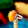 Vintage Modernist Style Baltic Amber Ring