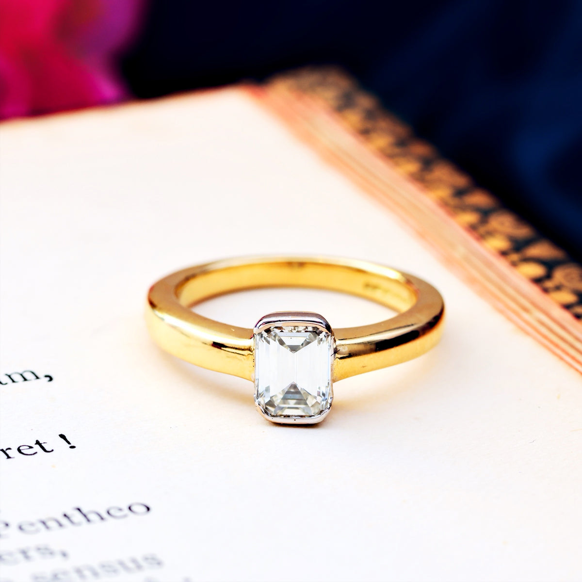 Fabulous Certificated 1.13ct Emerald Cut Diamond Engagement Ring