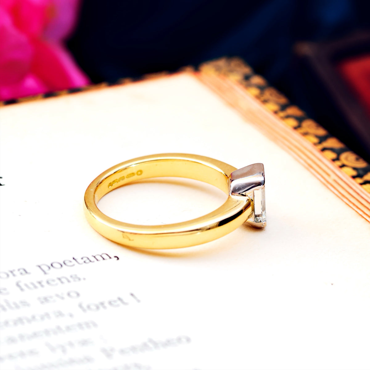 Fabulous Certificated 1.13ct Emerald Cut Diamond Engagement Ring