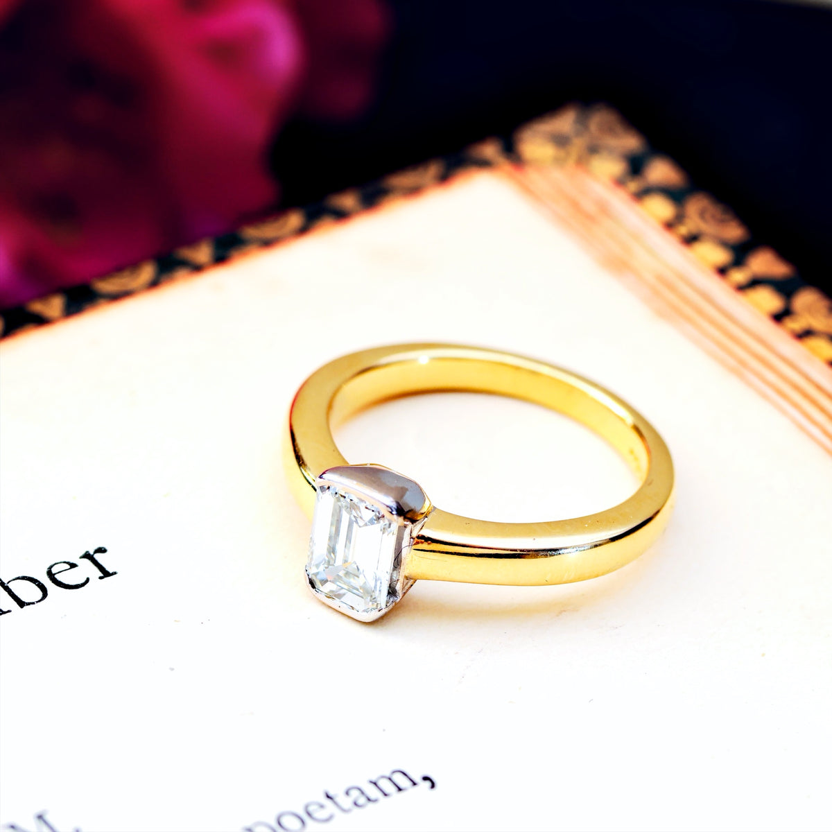 Fabulous Certificated 1.13ct Emerald Cut Diamond Engagement Ring