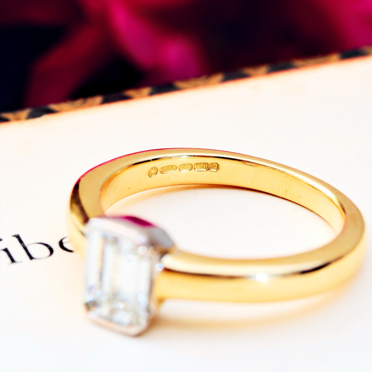 Fabulous Certificated 1.13ct Emerald Cut Diamond Engagement Ring