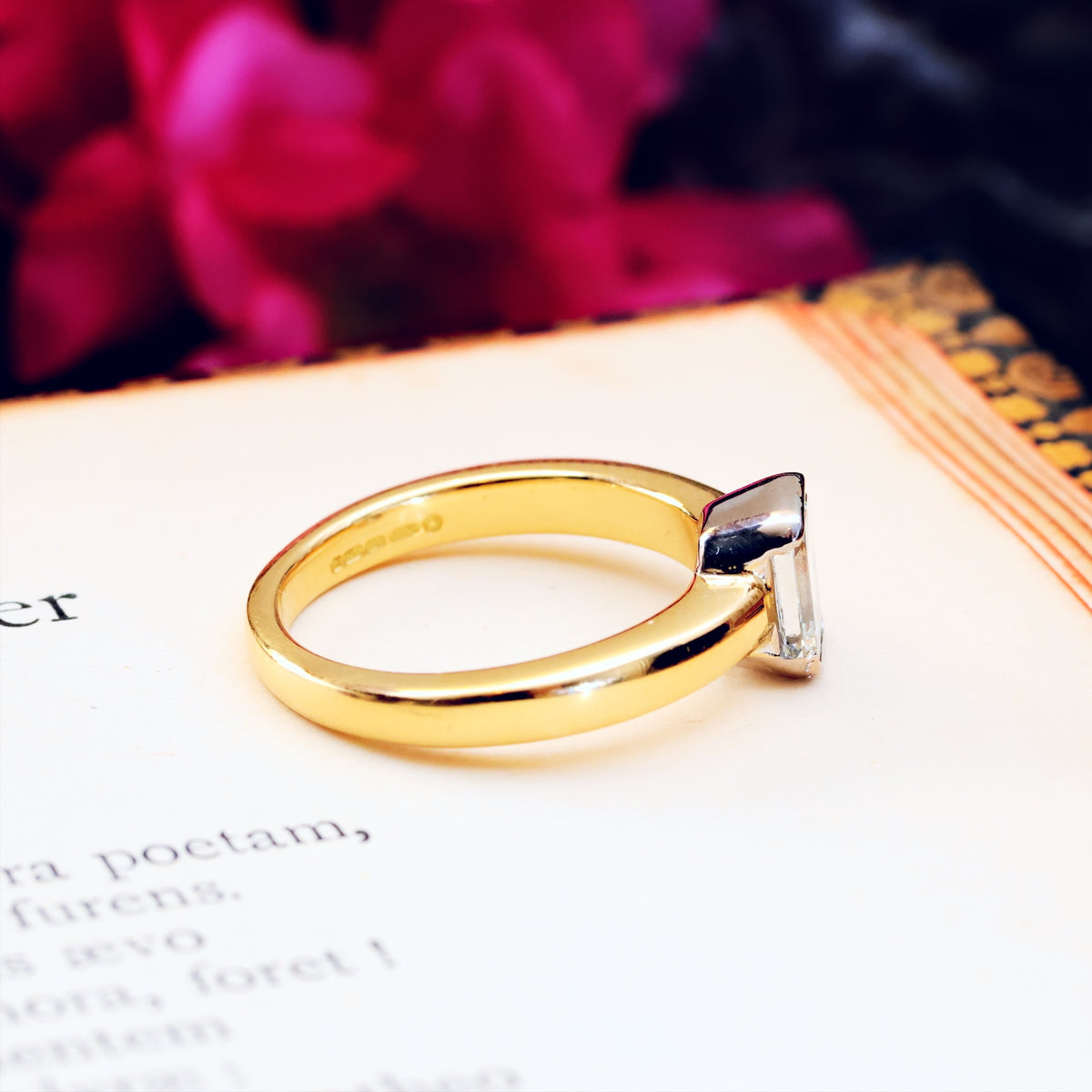 Fabulous Certificated 1.13ct Emerald Cut Diamond Engagement Ring