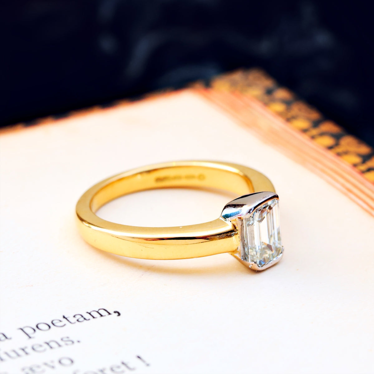 Fabulous Certificated 1.13ct Emerald Cut Diamond Engagement Ring