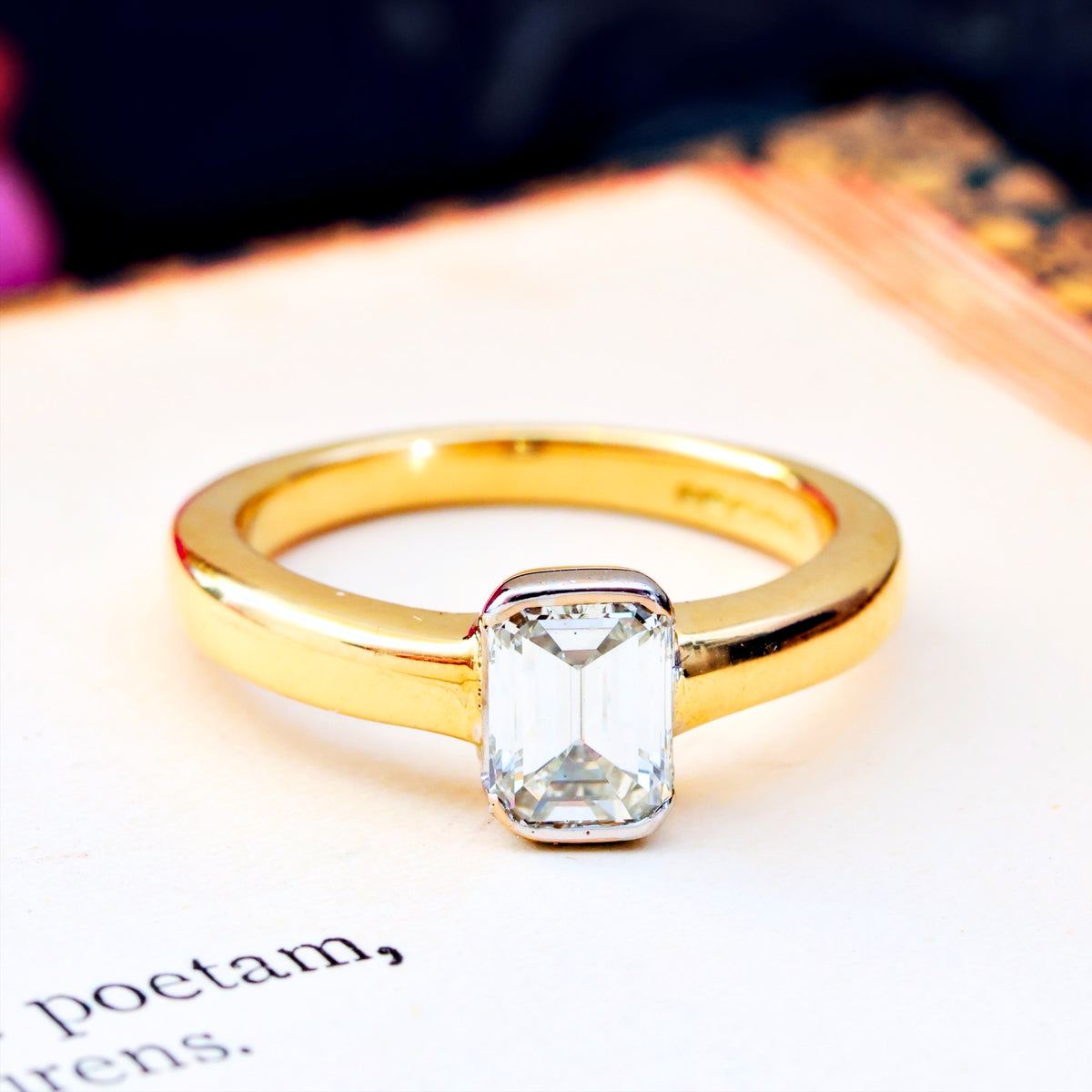 Fabulous Certificated 1.13ct Emerald Cut Diamond Engagement Ring