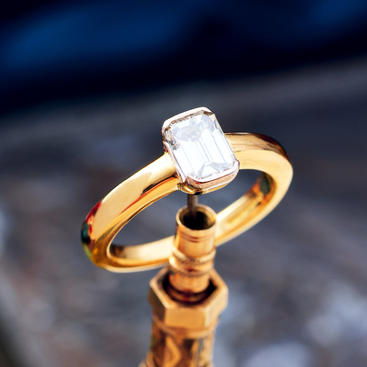 Fabulous Certificated 1.13ct Emerald Cut Diamond Engagement Ring