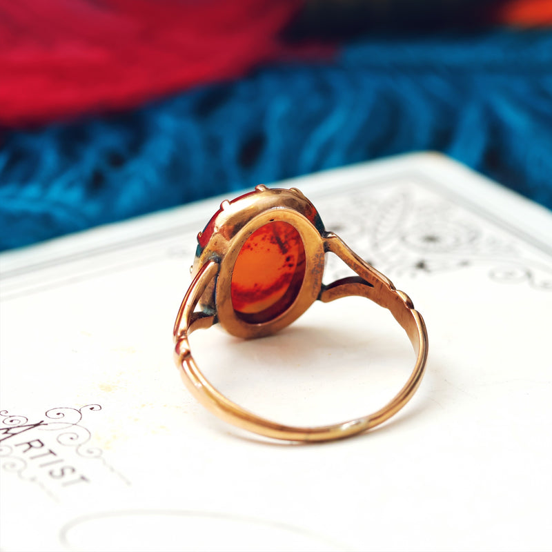Antique Victorian Specimen Agate Dress Ring