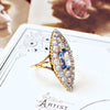 OH My Goodness!! Mesmerising Marvellous Marquise Sapphire & Diamond Ring