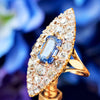OH My Goodness!! Mesmerising Marvellous Marquise Sapphire & Diamond Ring