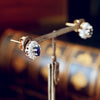 Vintage Sapphire & Diamond Stud Earrings