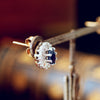 Vintage Sapphire & Diamond Stud Earrings