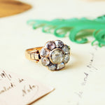 Beauteous Antique Rose Cut Diamond Cluster Ring