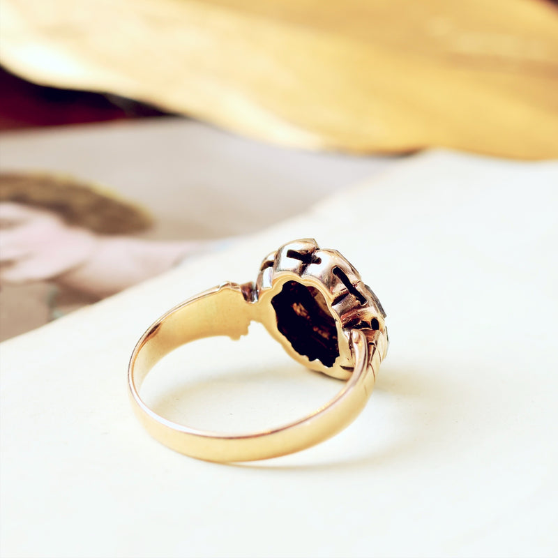 Beauteous Antique Rose Cut Diamond Cluster Ring