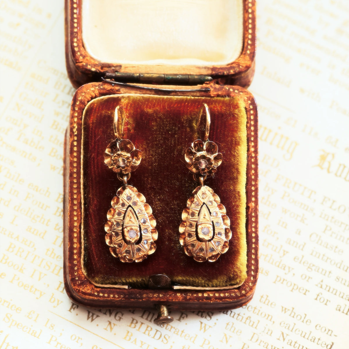 Provincial Iberian Rose Cut Diamond Earrings