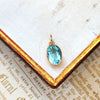 Vintage 9ct Sea Blue Paste Pendant