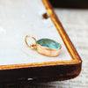 Vintage 9ct Gold Sea Blue 'Aquamarine' Paste Pendant