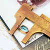 Vintage 9ct Gold Sea Blue 'Aquamarine' Paste Pendant