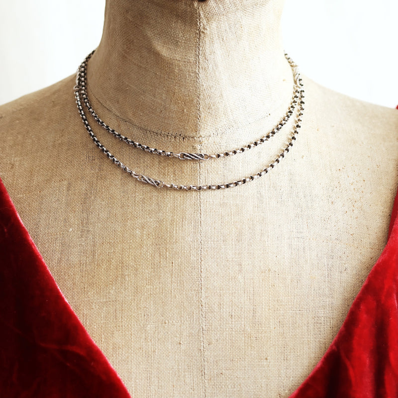 Antique Victorian Silver Longuard Chain