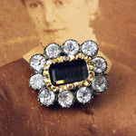 Antique Paste Fichu Pin