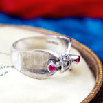 Vintage 1960's Arezzo Ruby & Diamond Cocktail Ring