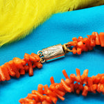 Vintage Double Row Branch Coral Necklace