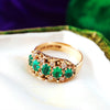 Verdant Hues Victorian Cannetille Gold Green Paste Ring