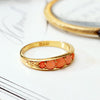 Antique Victorian 18ct Gold Coral Ring