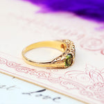 Vintage 18ct Gold Peridot & Diamond Ring