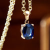 Blue Sapphire & 9ct Gold Pendant