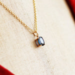 Blue Sapphire & 9ct Gold Pendant