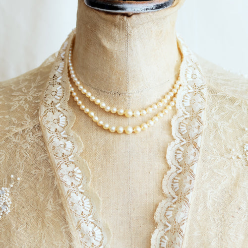 Style classique ! Collier de perles de culture vintage