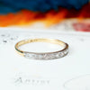 Size 'T' or '9.5' Vintage Diamond Half Eternity Ring