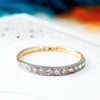 Size 'T' or '9.5' Vintage Diamond Half Eternity Ring