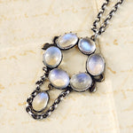 Antique Arts and Crafts Silver Moonstone Pendant