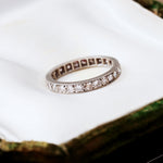 Size 'L' or '5.25' Platinum & Diamond Art Deco Eternity Ring
