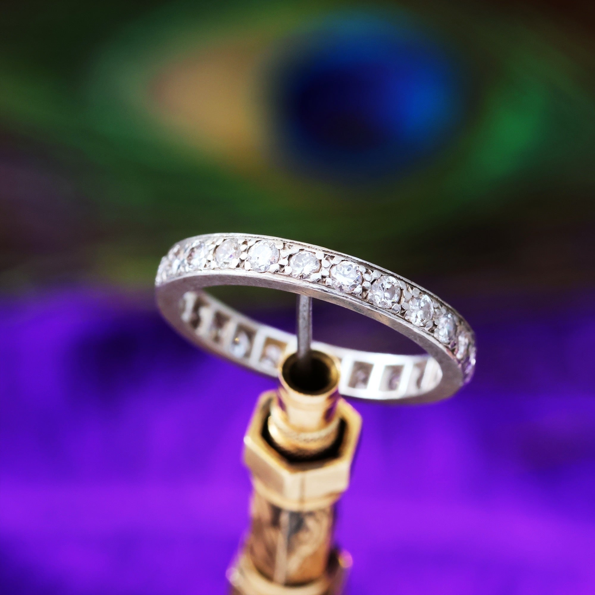 15 Pointer Eternity Platinum Diamond Wedding Ring for Women JL PT RD R