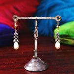 Vintage Faux Pearl & Paste Earring Drops
