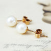 Vintage Saltwater Cultured Pearl Stud Earrings