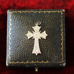 Antique 9ct Yellow Gold Shamrock Cross