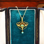 Scarce British Art Nouveau Turquoise Pendant