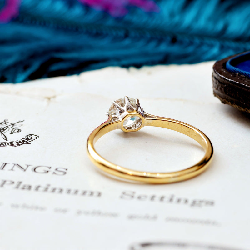 Antique 0.80ct 'Tiffany' Style Diamond Engagement Ring