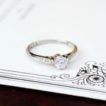 Vintage 18ct White Gold Diamond Engagement Ring