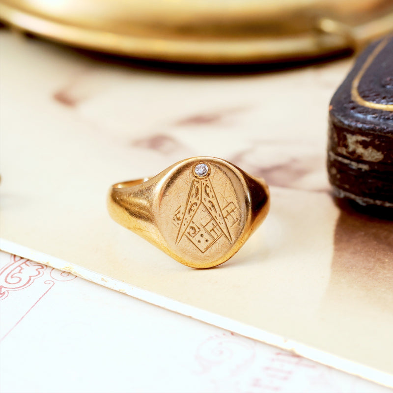Diamond Masonic ring | Elite Jewelry