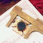 Antique Date 1894 Maltese Cross Bloodstone Locket